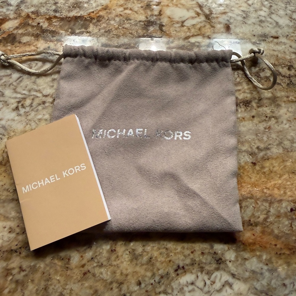 Michael Kors Gold Tone Tribal Hinged Bangle Bracelet with Pave Crystal Details - Picture 12 of 12